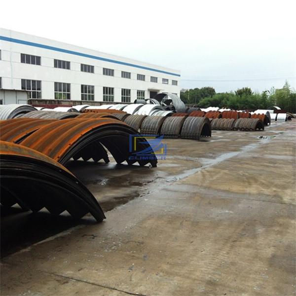 The corrugated steel culvert pipe in cotaniner ready for ship